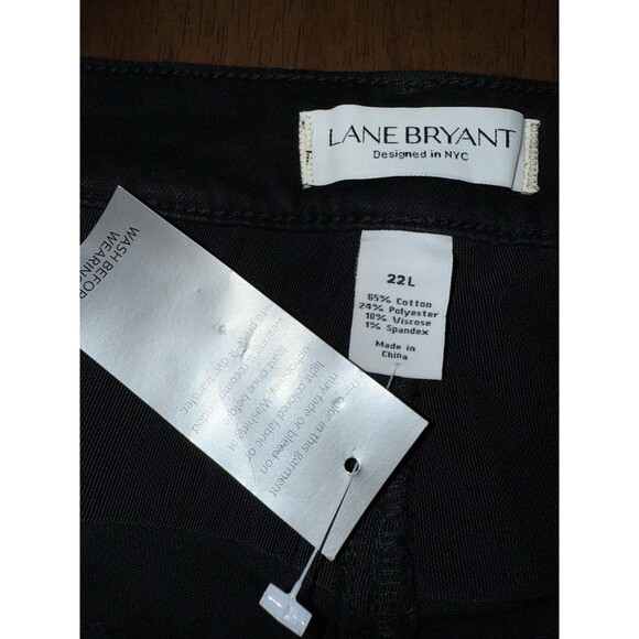 Lane Bryant Super Stretch Skinny Jeans Black Power Pockets Plus 22L Long NWT - Picture 5 of 7